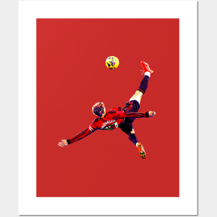 Garnacho Bicycle Kick WPAP Posters and Art